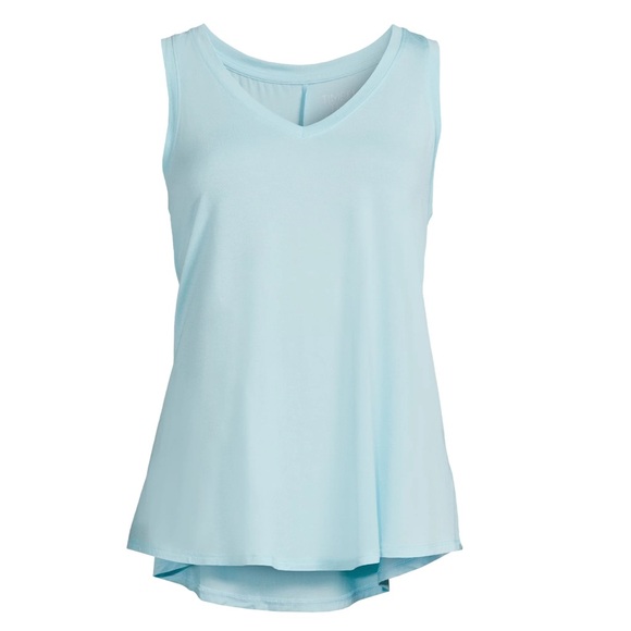 Time and Tru Aqua Freeze Women's High Low Tank Top - Picture 5 of 5
